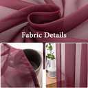 MIULEE 2 Panels Solid Color Sheer Christmas Window Curtains Elegant Window Voile Panels/Drapes/Treatment for Bedroom Living Room (54X45 Inches Wine Red)