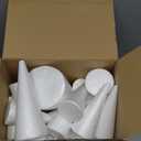 Leelosp 40 Pcs Foam Cones for Crafts, White 6 Size Polystyrene Foam Tree Cones for Valentine's Day DIY Projects Holiday Decorations