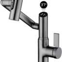 Smart Temperature Bathroom Faucet,Single Handle Bathroom Faucet,Bathroom Sink Faucet,Kitchen Faucet taps (Matte Grey)