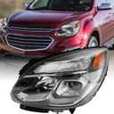 Headlight Assembly Compatible with 2016 2017 Chevy Chevrolet Equinox Halogen Headlamp Replacement 84009752 23342703 GM2502424 Head Light (Driver Left Side)