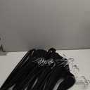 Basics Slim Velvet NonSlip Space Saving Suit Clothes Hangers for Closet Organization, Black/Silver, 30Pack