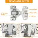 Chibery 2 Pack 1/2" Overlay 3D Soft Close Concealed Hinge, Face Frame Door, Small Angle Slow Close, Self Closing Hidden Satin Nickel, 105 Concealed Stainless Steel Hinges for Kitchen Cabinet Door