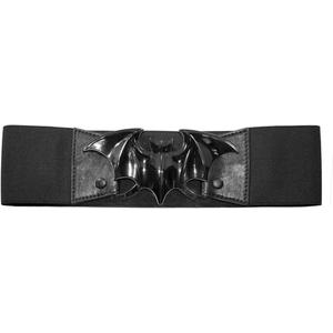 kreepsville 666 Elastic Waist Belt Bat Split Buckle Fastening (Black, XXL)