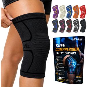 Knee Brace for Men and Women Knee Compression Sleeve Knee Support Wraps for Arthritis Joint Pain Relief, Workout, Swelling, Sports, Circulation, Running, & ACL Recovery, Medium, Black