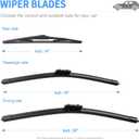 Gavimnal 24"+18"+14" Silicone Wiper Blades Replacement For Mazda CX-5 2017-2025,Mazda CX-9 2016-2024,All-Season Front Rear Windshield Wiper Blades(Set of 3)