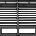 Full Size Bed Frame, 5 Inch Low Profile Metal Box Spring with Fabric Bed Cover, 2500lbs Heavy Duty Steel Structure Mattress Base, Noise-Free Bed Foundation, Easy Assembly, Black
