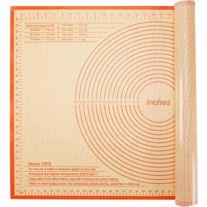 Silicone Pastry Mat 36x24 Inch Nonstick Baking Mat -Perfect for Doug, Pastry, Dough Rolling, Kneading Board, Pie Crust, Fondant, Pasta/Pizza, Kitchen Counter Mat (Orange)