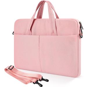 14 Inch Laptop Case Sleeve Carrying Bag for HP Chromebook/EliteBook/Stream, MacBook Air 15.3 M4, Lenovo IdeaPad Flex 5,13.5 Inch Surface Laptop 7/6, ASUS Dell Acer Samsung, Pink