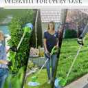 Electric Weed Wacker Battery Powered,20V Lightweight Cordless Weed Trimmer Eater with 2 Battery and Charger,3 in 1 Grass Trimmer/Brush Cutter/Lawn Edger with 26 Blade for Yard, Garden