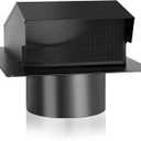 10 Inch Roof Vent Cap with Wind Damper and Mesh to Provide Flow of Fresh Air and Keep Critters Out,10 Inch Roof Exhaust Vent, Black