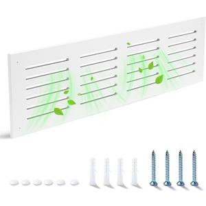 Return Air Grille Cover 32“ x 8.5”, Fits 28 x 5.5 Duct Opening, Durable PVC