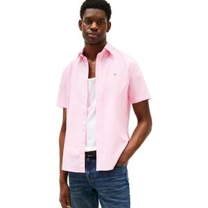 Tommy Hilfiger Mens Short Sleeve Poplin Shirts in Regular Fit, Men's Button Down Shirts (X-Large)