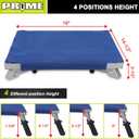 PR1ME Safety RV Steps, 19" x 14.5" Extra Large RV Step Stool with Glow, Camper Step Stool, Non-Slip Folding Step Stool and Ladder for RV, with 100% Polyester Step Rug RV Stair Cover, Up to 600lbs