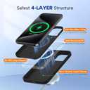 Miracase Magnetic for iPhone 15 Pro Max Case, [Soft Anti-Scratch Microfiber Lining], Compatible with MagSafe, Liquid Silicone Case Shockproof Drop Protection Phone Case for 15 ProMax, Black