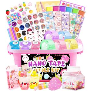 ZiZa Nano Tape Bubble Kit for Kids, Nano Tape Squishy Maker Making Kit, Birthday Arts and Crafts Toys Gifts for Girls, Kids Toys for Girls 4-6 6-8 7-8 8-10 10-12