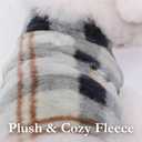 Small Dog Fleece Plaid Coat, Soft Comfortable Sweaters Winter Jacket Warm Vest Clothes for Puppy Chihuahua Poodle Yorkie Pomeranian (Coffee&Red, M)