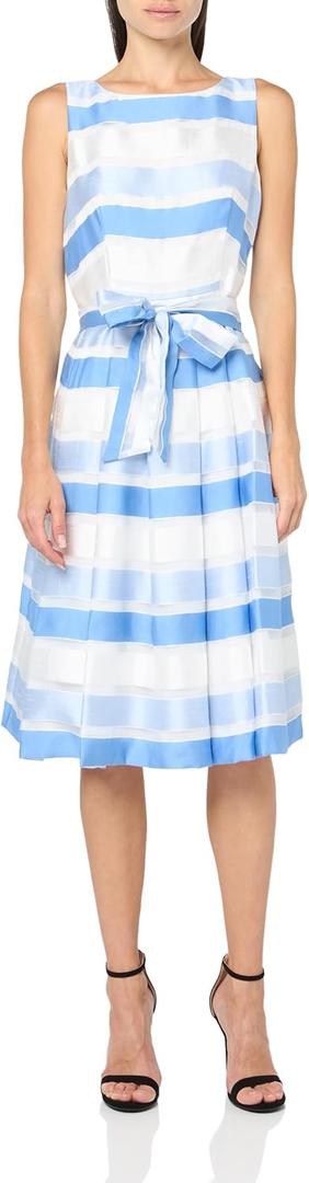 Anne Klein Women's Fit & Flare with Sash (S)