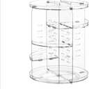 spearfishing Large Capacity Cosmetics Storage Box, Acrylic Rotating Makeup Box, Transparent Cosmetics Shelf (Transparent and simple)