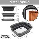 Tiawudi Large Collapsible BBQ Prep Tub with Lid(4.22 Gal/16L), Foldable Camping Sink with Colander, Cutting Board, Dish Basin for Kitchen, Bowl, Vegetable and Fruit, Storage Basket for Picnic, 20"L x 16.3"W