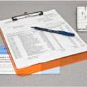 Business Source Sparco Products 01866 Plastic Clipboard,w/Flat Clip,9-Inch x12-Inch,Neon Orange