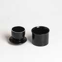 Butter Crock for Counter with Water, Ceramic Butter Keeper for Fresh Spreadable Butter, French Butter Dish with Lid, Butter Container Holder for Kitchen and Home Decor, Black