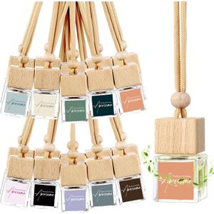 10 Pcs Thank You Gift Bulk for Coworker Car Air Freshener Diffuser Hanging Appreciation Gift Car Empty Glass Oil Diffuser for Employee Social Worker Nurse