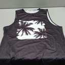 Mens Tank Tops Beach Summer Sleeveless Shirts Graphic Palm Tree Vacation Tanks Muscle Gym Tank Top (Large, Black-1)