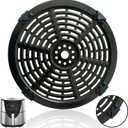 Round Air Fryer Grill Plate for Bella Pro Series 8QT Digital Air Fryers, Upgraded Air Fryer Grill Pan Crisper Plate Tray Insert Grate Rack Grid Shelf for 8QT Bella Air Fryer, Dishwasher Safe