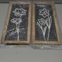 3D Floral Wall Art with 7''16'' Botanical Textured Framed Artwork Decor Wall Art for Living Room Bedroom Office Bathroom Decor Wall Modern Boho Farmhouse Decor Wooden Ready to Hang (Set of 2)