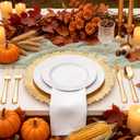 Ejonirinjonir 50 Gold Charger Plates Bulk For Wedding Dinners 13" Sunburst, 50pcs