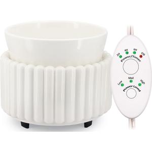 VICTORIA AROMA Ceramic Wax Melt Warmer with Timer Candle Warmer for Scented Wax Electric Fragrance Burner for Home, Office, Bedroom - Gift & Dcor