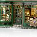 Miniature Dollhouse Kit, Wooden Mini House Building Kit, DIY Book Nook Kits for Adults, Magic Wand Shop Model with LED Light, Christmas Birthday Gifts for Adults Teens (Magic House)