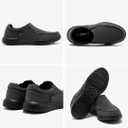 XPACS Men's Orthopedic Comfy Slippers, Stylish Arch Support Casual Shoes for Plantar Fasciitis Recovery, Non Slip Canvas Shoes for Heel and Foot Pain Relief (9.5, W2-black)