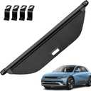 AUXKO Retractable Cargo Cover for Hyundai Ioniq 5 2025 2024-2022 with 4PCS Headrest Hooks, Trunk Cover Luggage Security Shade Cover Shielding Shade Anti-Peeping Luggage Privacy Screen, Carbon Fiber
