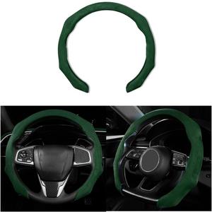 Mandark Car Steering Wheel Cover, Suede Sport Vehicle Steer Wheel Protector Fitting 15 Inch, Non-Slip Comfortable Automotive Interior Decoration Accessories, Universal for Most Cars (Black Green) Mandark Car Steering Wheel Cover, Suede Sport Vehicle Steer Wheel Protector Fitting 15 Inch, Non-Slip Comfortable Automotive Interior Decoration Accessories, Universal for Most Cars (Black Green)