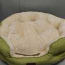 Bedsure Dog Beds for Small Dogs - Round Cat Beds for Indoor Cats, Washable Pet Bed for Puppy and Kitten with Slip-Resistant Bottom, 20 Inches, Green (Aspen Sprout)