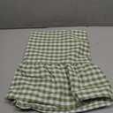 Romanstile Gingham Ruffled Tablecloth Rectangle, 60 x 84 Inch, Sage Green