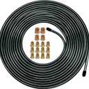 MuHize Brake Line Tubing Kit 1/4 inch 25 Ft. with 16 Fittings - Rust-Proof PVF Coated Steel Roll - Flexible Fuel & Transmission Line for Cars, Trucks, SUV - Fits Ford, Chevy, Dodge, Honda