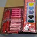 24 Packs Valentines Heart Watercolor Paint Set 8 Washable Colors with Brushes Water Color Painting Kit Party Favor Valentines Gifts Painting Kit for Adult