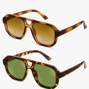 livho Trendy Polarized Square Aviator Sunglasses Women Men Square Eyewear Frame, Retro Sun Glasses for Women Men 2025 Shades