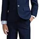 YuanLu Boys Suit for Kids Tuxedo Wedding Ring Bearer Outfit, 5 Piece Boy Slim Fit Formal Suits with Adjustable Waist, Size 10