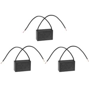 uxcell Ceiling Fan Capacitor CBB61 7uF 250V AC 2 Wires Metallized Polypropylene Film Capacitor 47x29x18mm for Electric Fan Pump Motor Generator 3Pcs