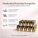 Handicrafts Home Decorative Storage Box with Lid, Box for Remote Controls, Coffee Table Storage Organizer, Keepsake Decorative Box for Living Room, Shelf & Hallway Decor, Puzzle Guild 10 x 4.5 x 2.5