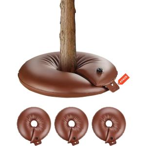 VEVOR Tree Watering Bags Slow Release, 4 Pack 16 Gallons Tree Watering Ring, Reusable Refillable Tree Irrigation Ring Water Bags, Heavy Duty Watering System for Shrub Tree Root Drip Irrigation