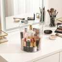Bathroom Trash Can 6.5 x 5.7 x 6.1 Inch Small Trash Can Plastic Wastebasket Large Capacity Clear Round Garbage Can for Bathroom Bedroom Office Kitchen Dorm Room (S)