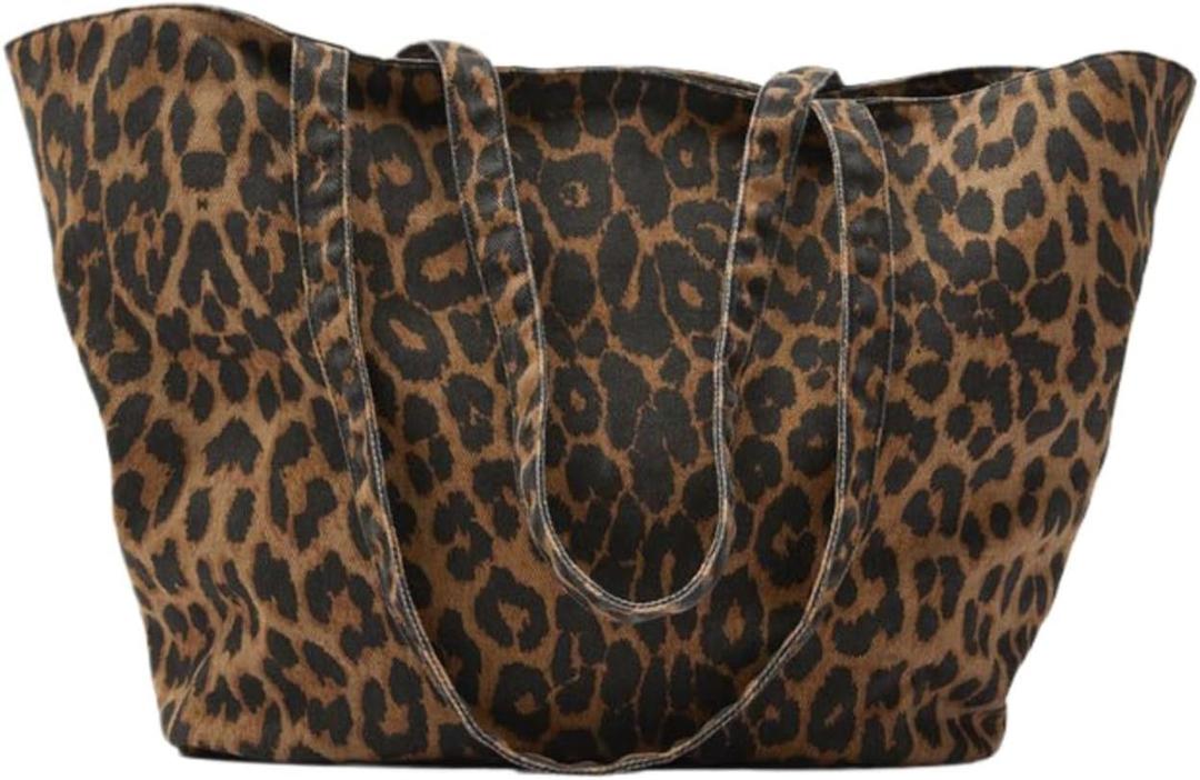 Leopard Print Tote Bags For Women Large-capacity Bag Single-shoulder Sag For Women Large Leopard Print Bag