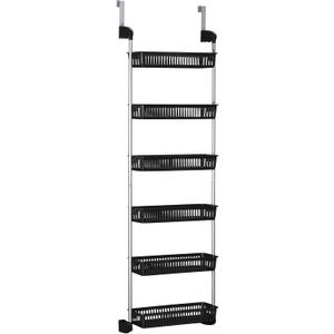 Household Essentials Black 6-Tier Basket Over-The-Door Organizer (2157-1)