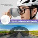 ROCKBROS Bike Helmet for Adult Men Women with Suggested Fit 58-65cm, Detachable Magnetic Goggles & Sun Visor, Lightweight with Adjustable Side and Chin Strap, Suitable for Myopia Glasses
