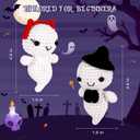 2 x Crochet Starter Kit for Beginners, Crochet Starter Kit with Step-by-Step Video Tutorials,Crochet Kits for Adults Kids,2 Pack Halloween Ghosts (40%+ Yarn)