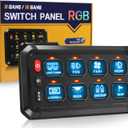 CO LIGHT 8 Gang Wireless Switch Panel Remote Control Range up to 165FT 5-Level Brightness Multifunction Built in Solid State Relay Switch Panel for Off-Road Truck SUV UTV RV